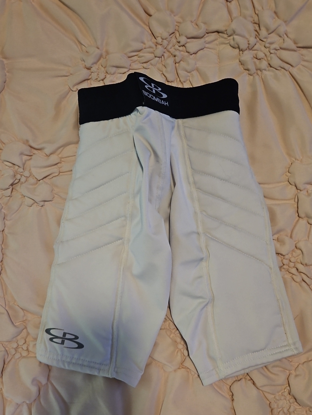 Boombah Youth White Padded Baseball/Softball Sliding Shorts
